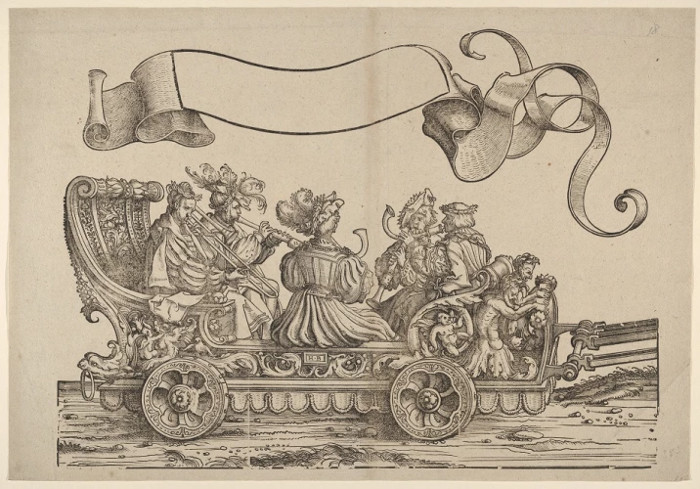 Hans Burgkmair, "Musica Schalmeyen, Pusaunen vnd